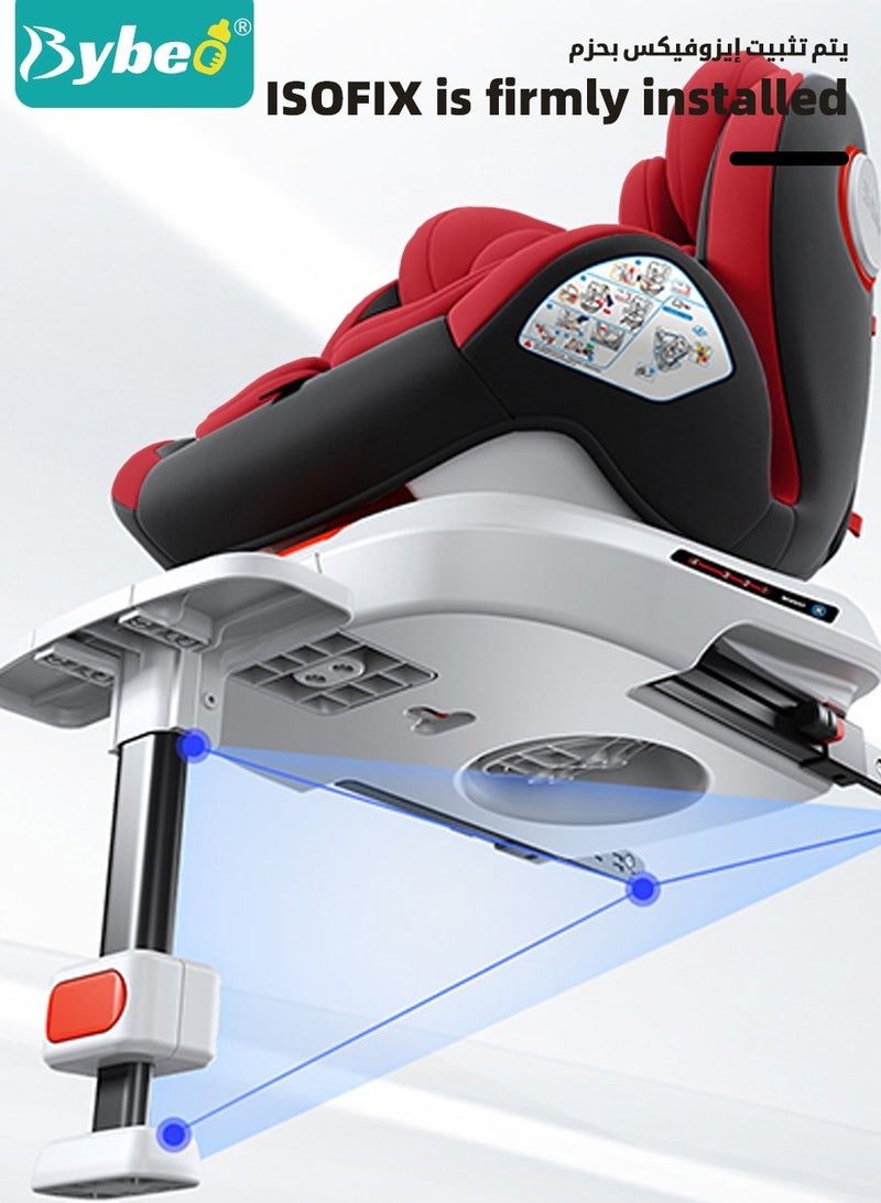 Bybeo ﻿Baby Safety Car Seat for Infant/Kids with ISOfix Interface and Load Leg, Convertible Toodler Car Seat with 5-Point Safety Harness and 10 Level Adjustable Headrest, Rearward/Forward Facing, Up to 36kg - Image 3